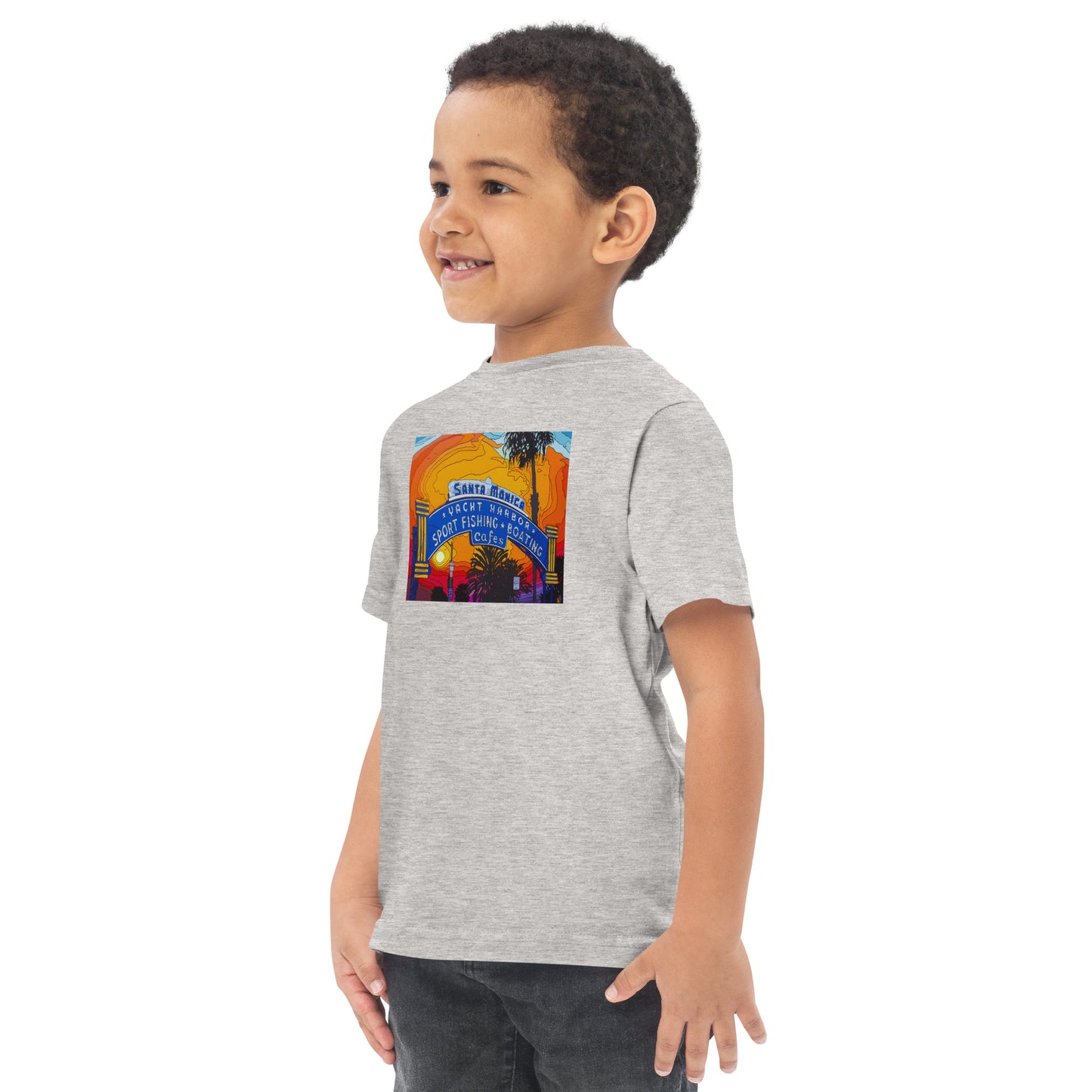 Santa Monica Pier Sign - Toddler jersey t-shirt