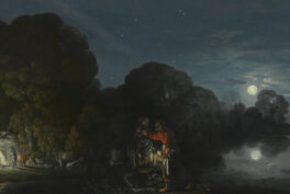 Adam Elsheimer, Flight into Egypt, 1609, oil on copper, Alte Pinakothek, Munich, Germany. Detail.