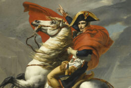 Jacques-Louis David, Napoleon Crossing the Alps, 1802, Château de Versailles, France. Detail.