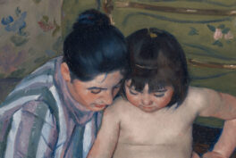 Mary Cassatt, Child’s Bath, 1893, Art Institute of Chicago, Chicago, IL, USA. Detail.