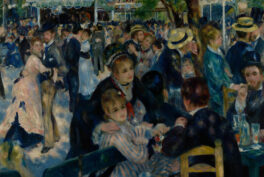 Pierre-Auguste Renoir, Dance at Le Moulin de la Galette, 1876, Musée d'Orsay, Paris, France. Detail.