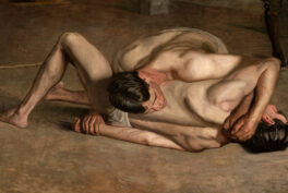 Thomas Eakins, Wrestlers, 1899, Los Angeles County Museum of Art, Los Angeles, CA, USA. Detail.