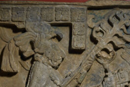 Yaxchilán Lintel 24, 723-726 CE, Limestone, Temple 23, Yaxchilán, Mexico, British Museum, London, UK. Detail.