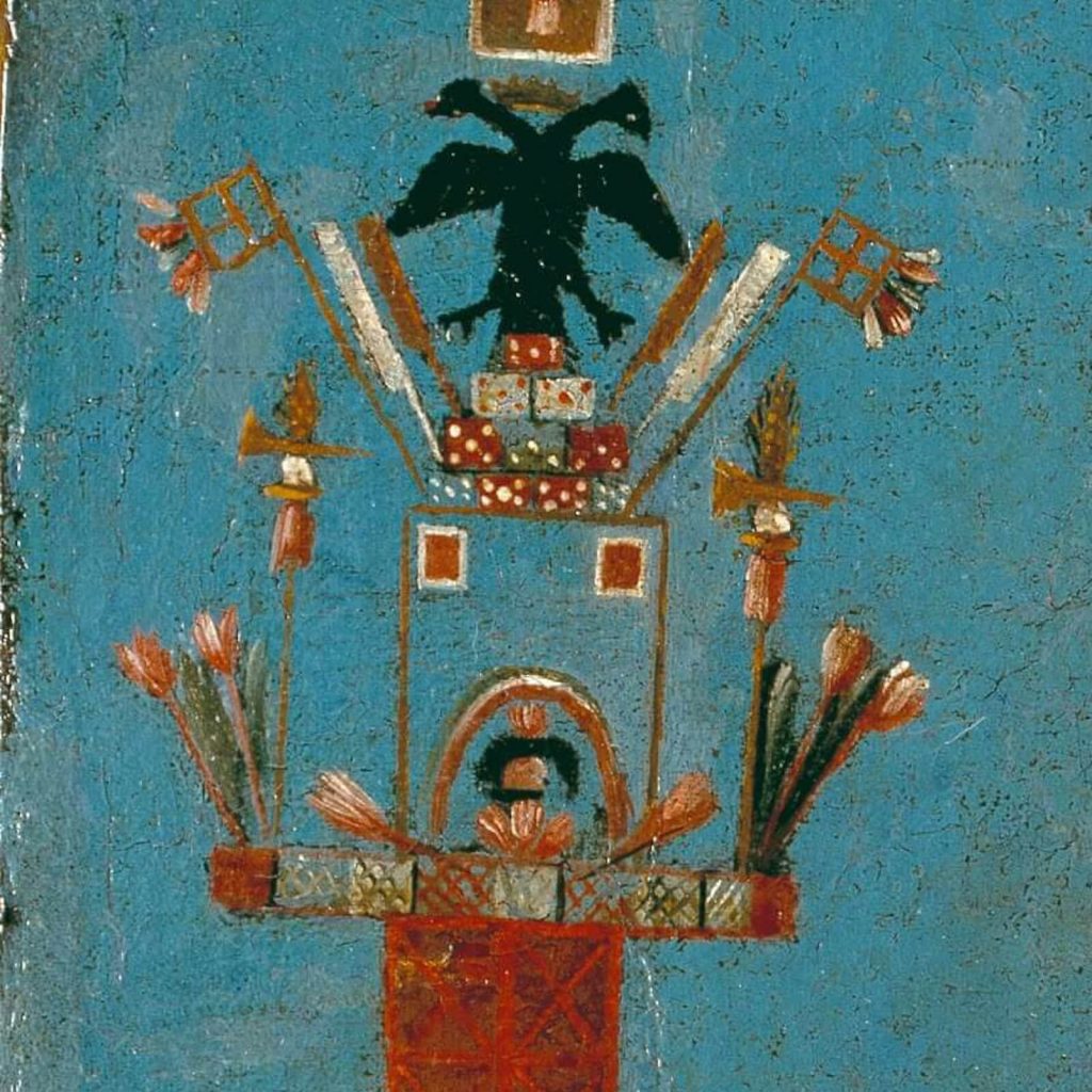 Mama Occollo: Great Princess Mama Occollo, ca. 1850-1870, Cuzco, Peru, Denver Art Museum, Denver, CO, USA. Detail.
