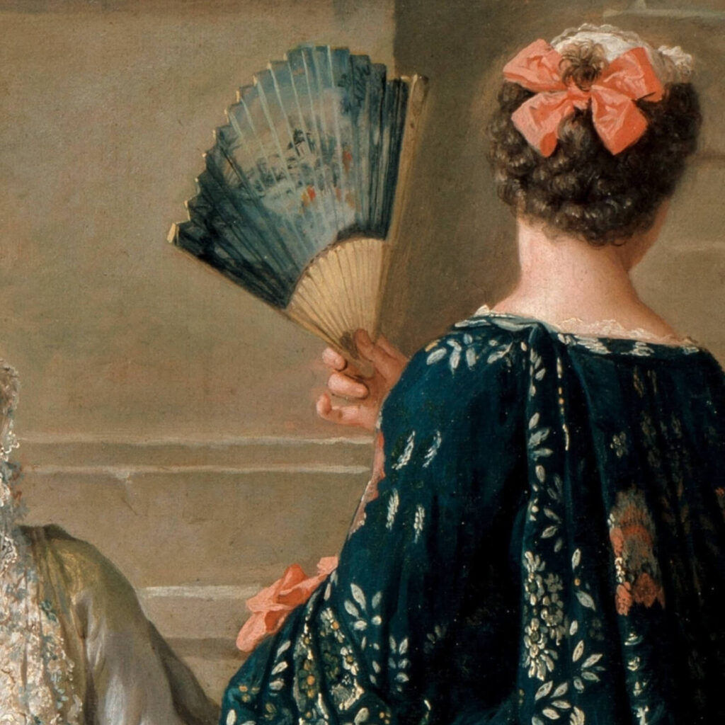 Declaration of Love: Jean-François de Troy, The Declaration of Love, 1731, Sanssouci, Potsdam, Germany. Detail.
