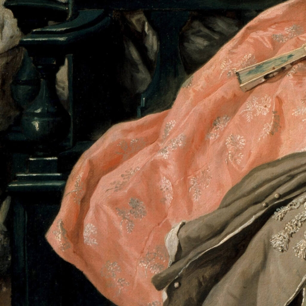 Declaration of Love: Jean-François de Troy, The Declaration of Love, 1731, Sanssouci, Potsdam, Germany. Detail.
