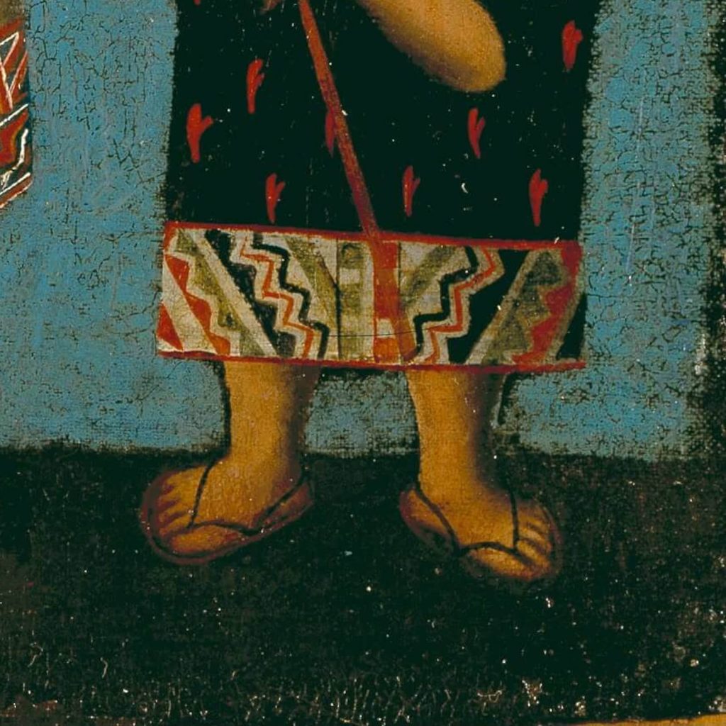 Mama Occollo: Great Princess Mama Occollo, ca. 1850-1870, Cuzco, Peru, Denver Art Museum, Denver, CO, USA. Detail.
