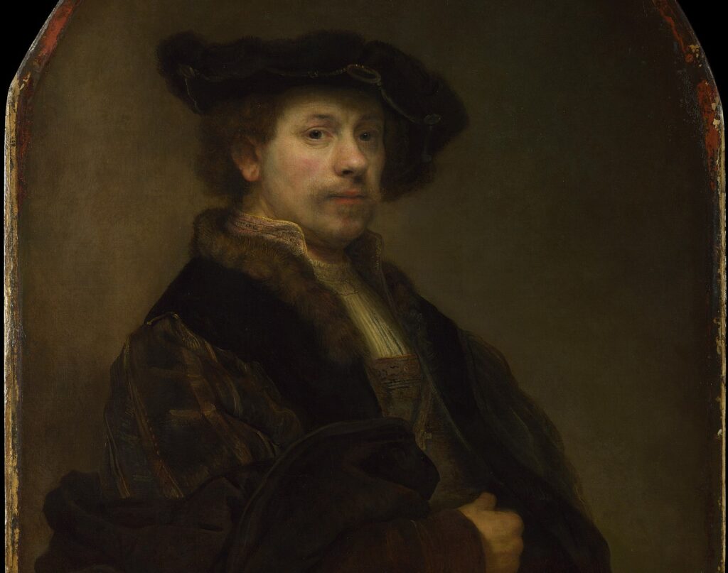 Rembrandt quiz: Self-Portrait, 1640, National Gallery, London, UK. Detail.