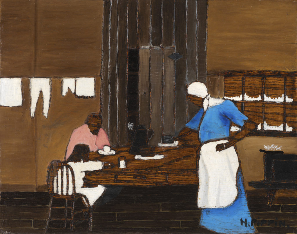 Horace Pippin, Supper TIme, a family sitting at the dinner table