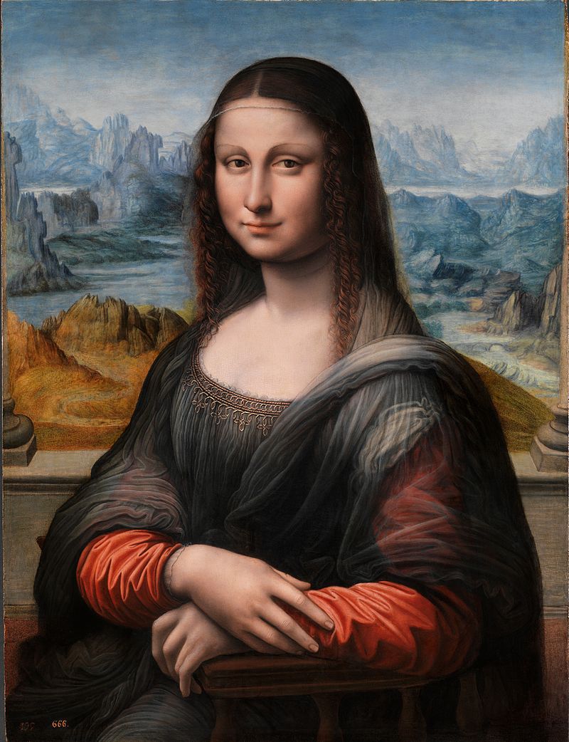 Leonardo da Vinci (workshop), Mona Lisa, after restoration, Museo del Prado, Madrid, Spain. Detail.