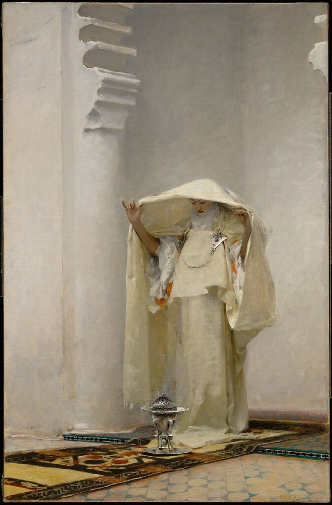 john singer sargent paintings: John Singer Sargent, Fumée d’ambre gris (Smoke of Ambergris), 1880, Clark Art Institute, Williamstown, MA, USA.
