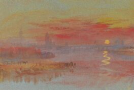 J.M.W. Turner, The Scarlet Sunset: A French Town on a River, c.1830, Tate, London, UK.