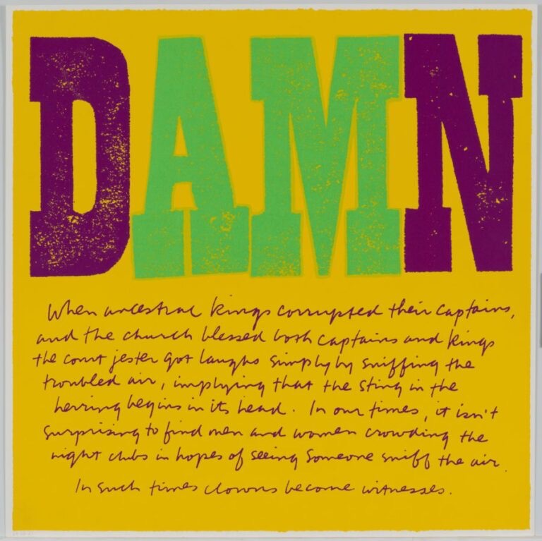 Corita Kent, damn, 1968, Hammer Museum, University of California, Los Angeles, CA, USA.