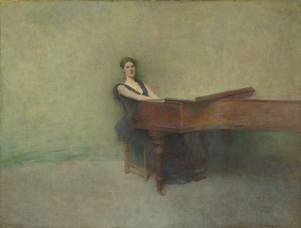 tonalism: Thomas Dewing, The Piano, 1891, National Museum of Asian Art, Washington, DC, USA.
