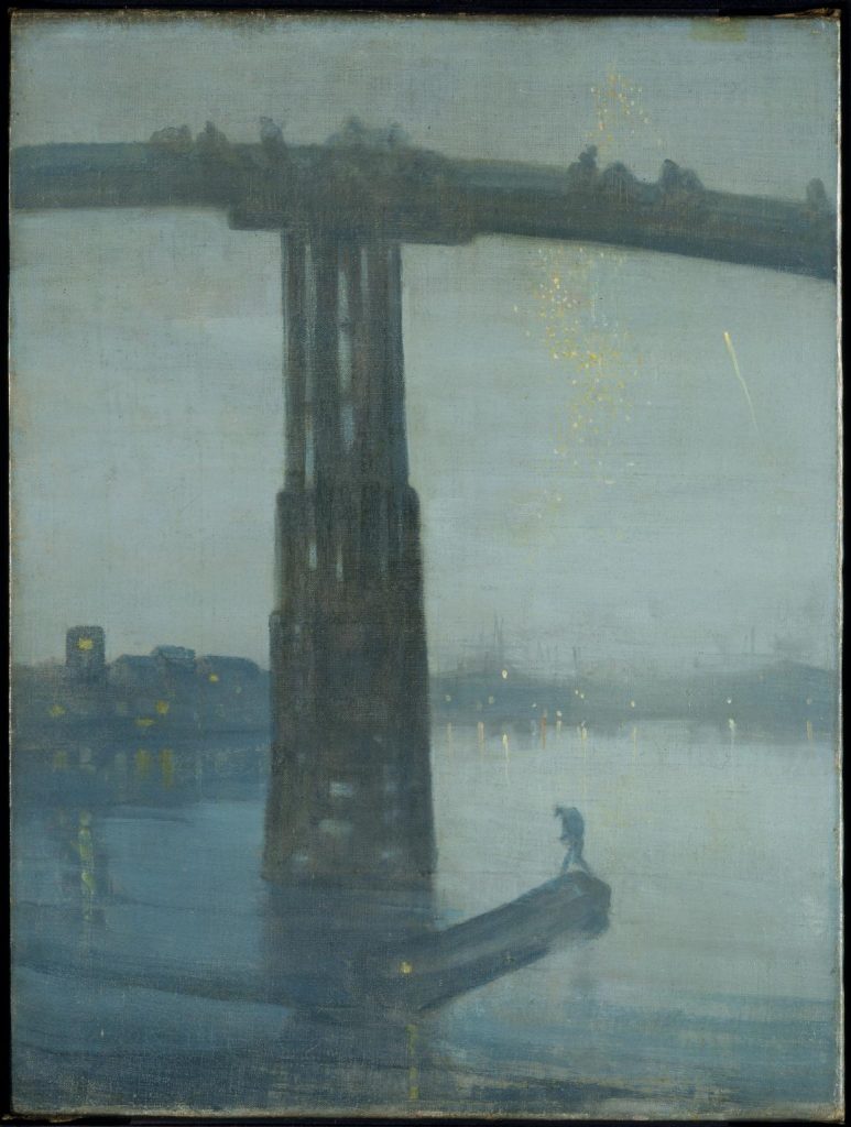 tonalism: James Abbott McNeill Whistler, Nocturne: Blue and Gold—Old Battersea Bridge, c. 1872–1875, Tate Britain, London, UK.
