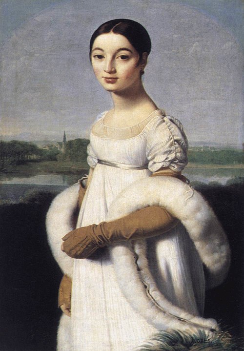 Mona Lisa theft: Jean-Auguste-Dominique Ingres, Mademoiselle Caroline Rivière, 1805, Louvre, Paris, France.
