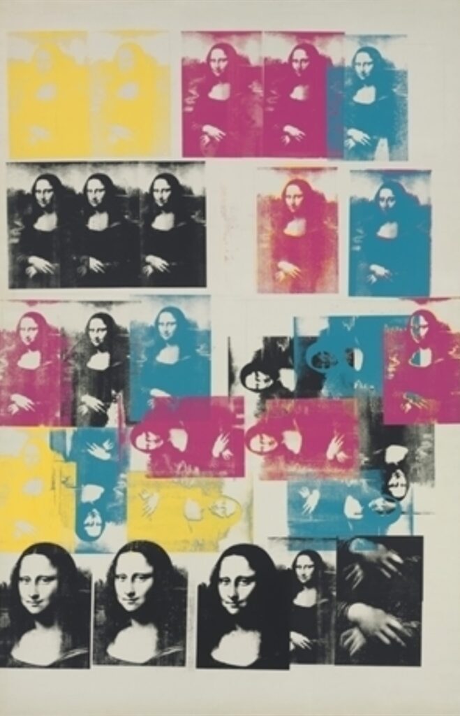 Mona Lisa theft: Andy Warhol, Colored Mona Lisa, 1963, private collection. Artsy.
