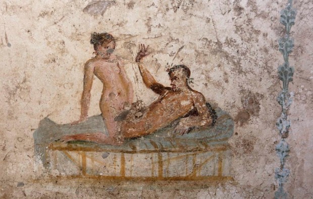 Erotic Art in Pompeii and Herculaneum: Scene from the Lupanar Erotic Art Pompeii Herculaneum