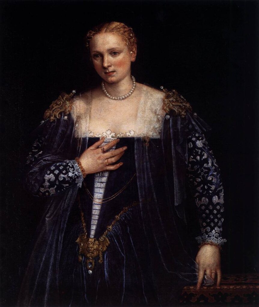 Mona Lisa theft: Paolo Veronese, Portrait of a Venetian Woman (La Bella Nani), c. 1560, Louvre, Paris, France.
