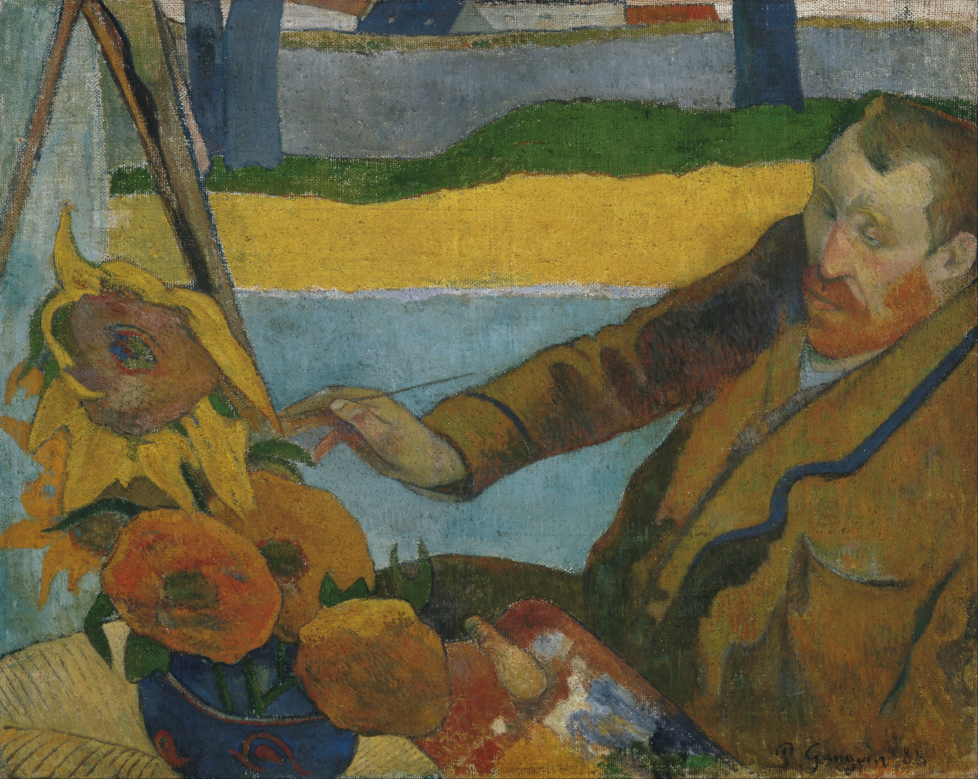 Mental Health van gogh: Paul Gauguin, Vincent van Gogh Painting Sunflowers, 1888, Van Gogh Museum, Amsterdam, Netherlands.