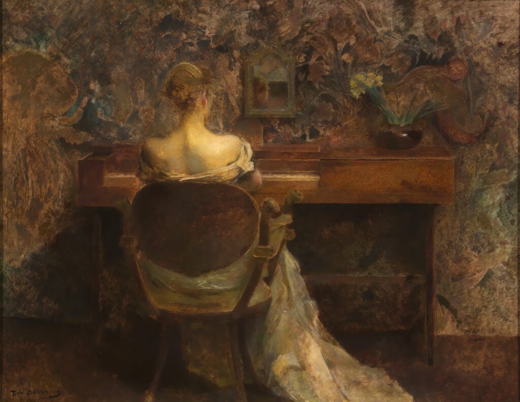 tonalism: Thomas Dewing, The Spinet, ca. 1902, Smithsonian American Art Museum, Washington, DC, USA.
