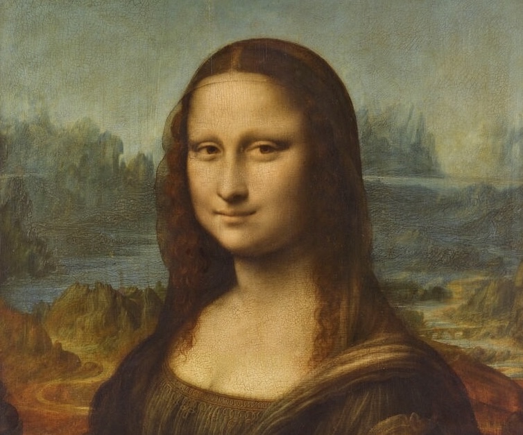 Mona Lisa theft: Leonardo da Vinci, Mona Lisa, 1503–1519, Louvre, Paris, France. Detail.
