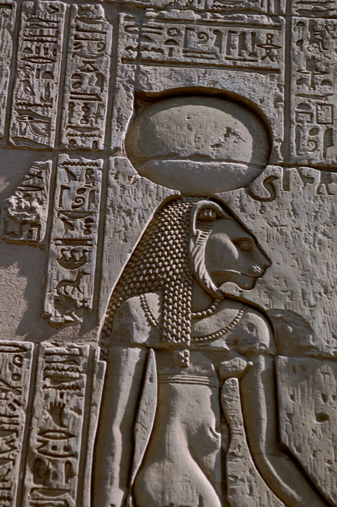 The Sacred Cats of Ancient Egypt: Bas-relief of the Goddess Sekhmet