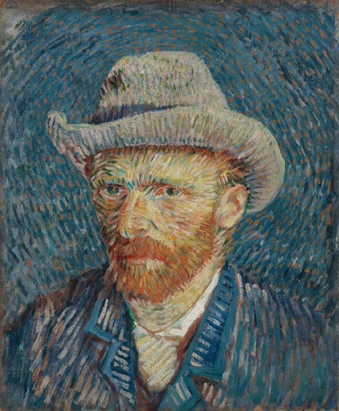 Saving Vincent: Vincent van Gogh, Self-Portrait with Grey Felt Hat, 1887, Van Gogh Museum, Amsterdam, Netherlands.
