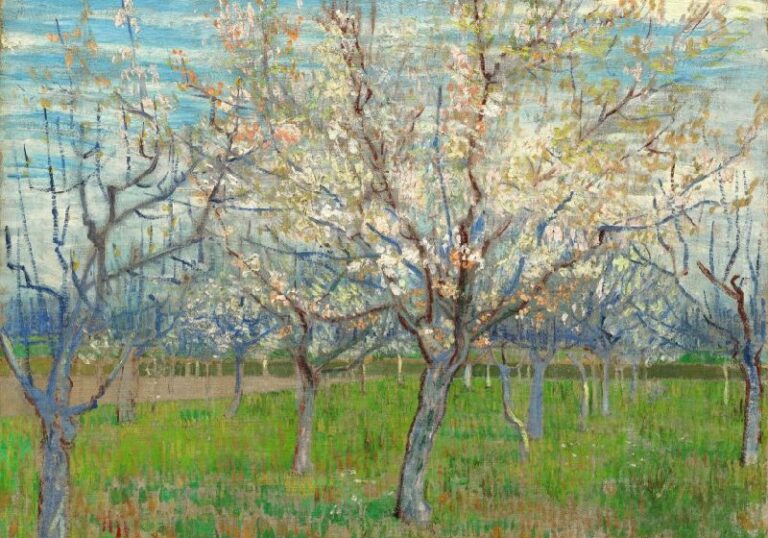 Highlights from Van Gogh Museum: Vincent van Gogh, The Pink Orchard, 1888, Van Gogh Museum, Amsterdam, Netherlands. Detail.
