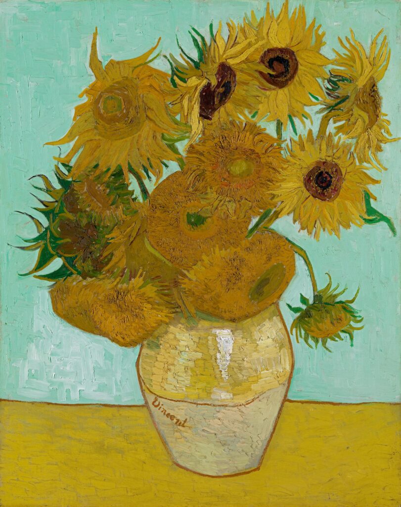 Saving Vincent: Vincent van Gogh, Sunflowers, 1888, Neue Pinakothek,  Munich, Germany.
