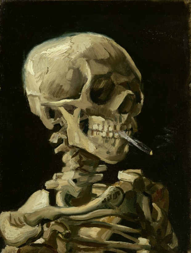 Vincent van Gogh - Head of a skeleton with a burning cigarette 1886, Van Gogh Museum