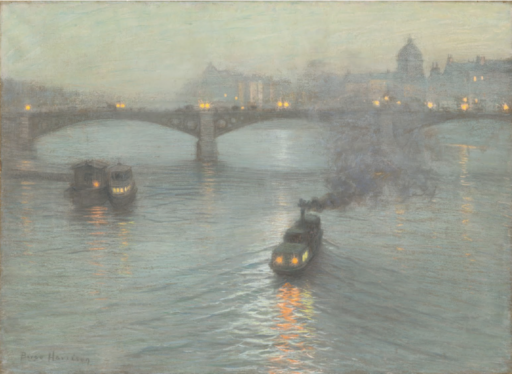 tonalism: L. Birge Harrison, Evening on the Seine, ca. 1888, North Carolina Museum of Art, Raleigh, NC, USA.

