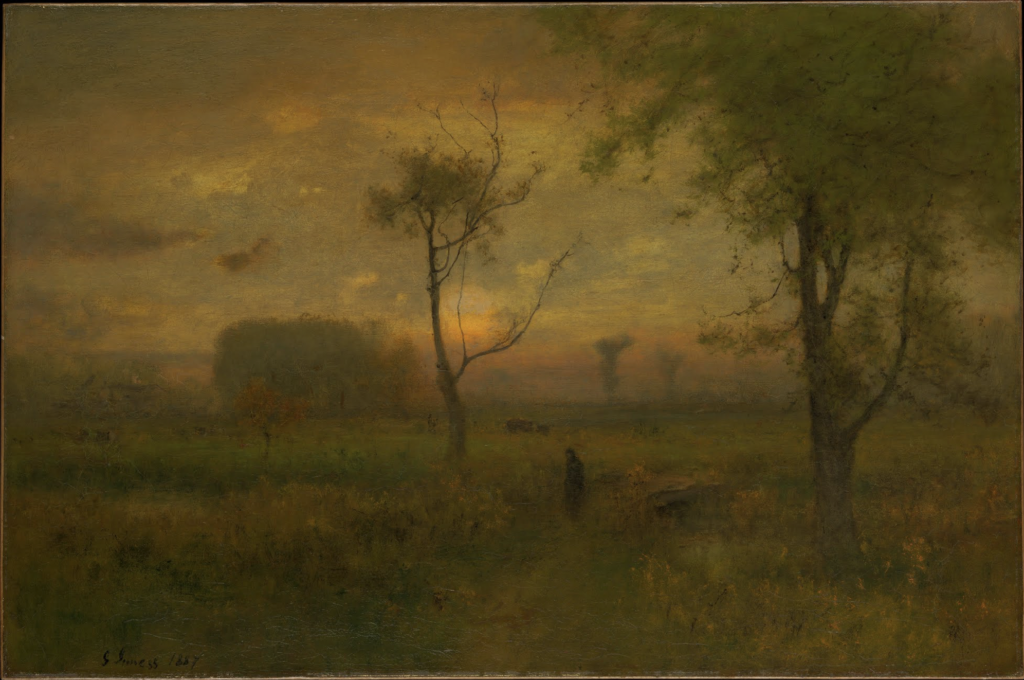 tonalism: George Inness, Sunrise, 1887, Metropolitan Museum of Art, New York City, NY, USA.
