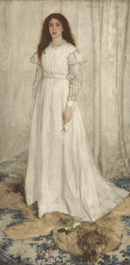 tonalism: James McNeill Whistler, Symphony in White, No. 1: The White Girl, 1861–1863, National Gallery of Art, Washington, DC, USA.

