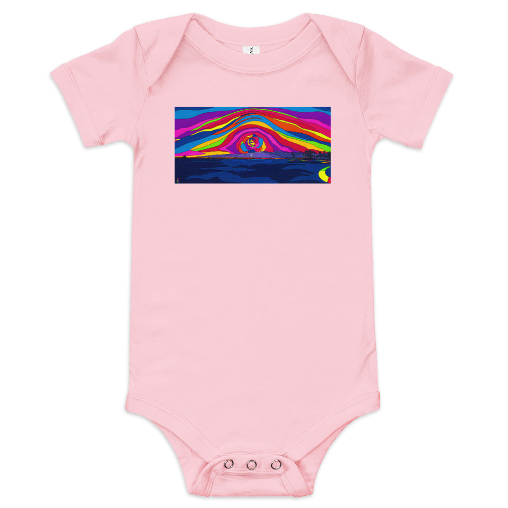 Rose Ave Sunset - Baby short sleeve one piece