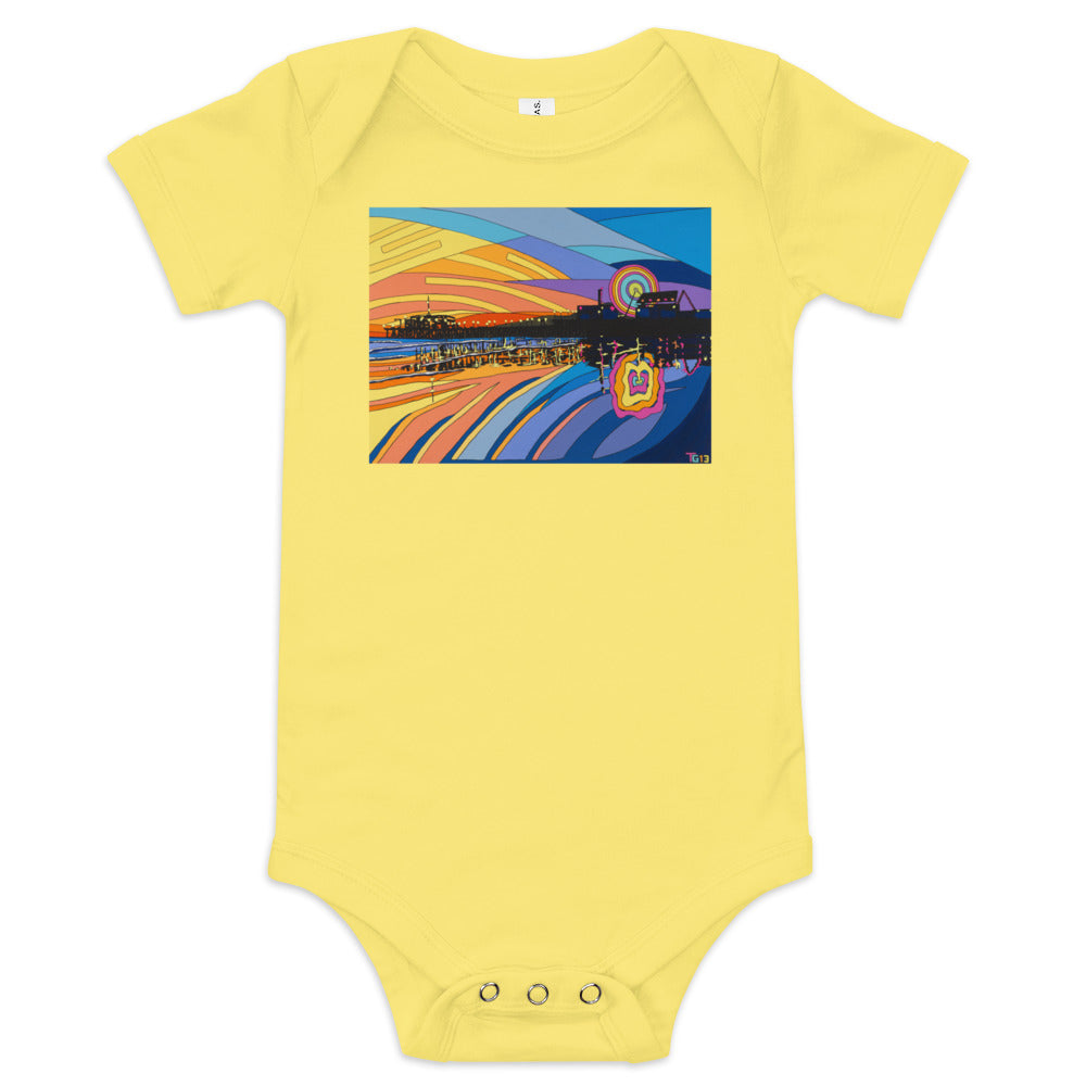 Santa Monica Pier - Baby short sleeve one piece