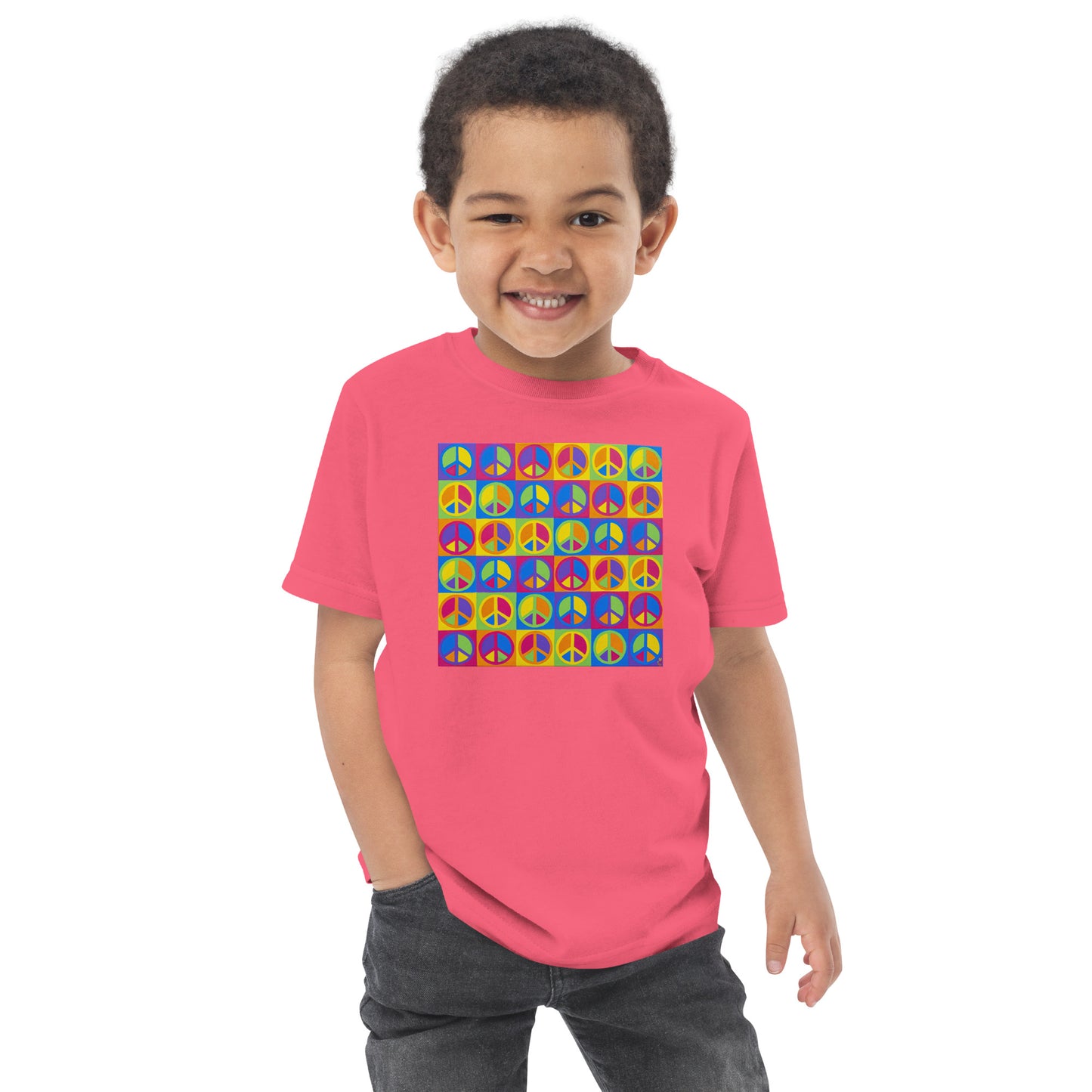 Peace Squared - Toddler jersey t-shirt