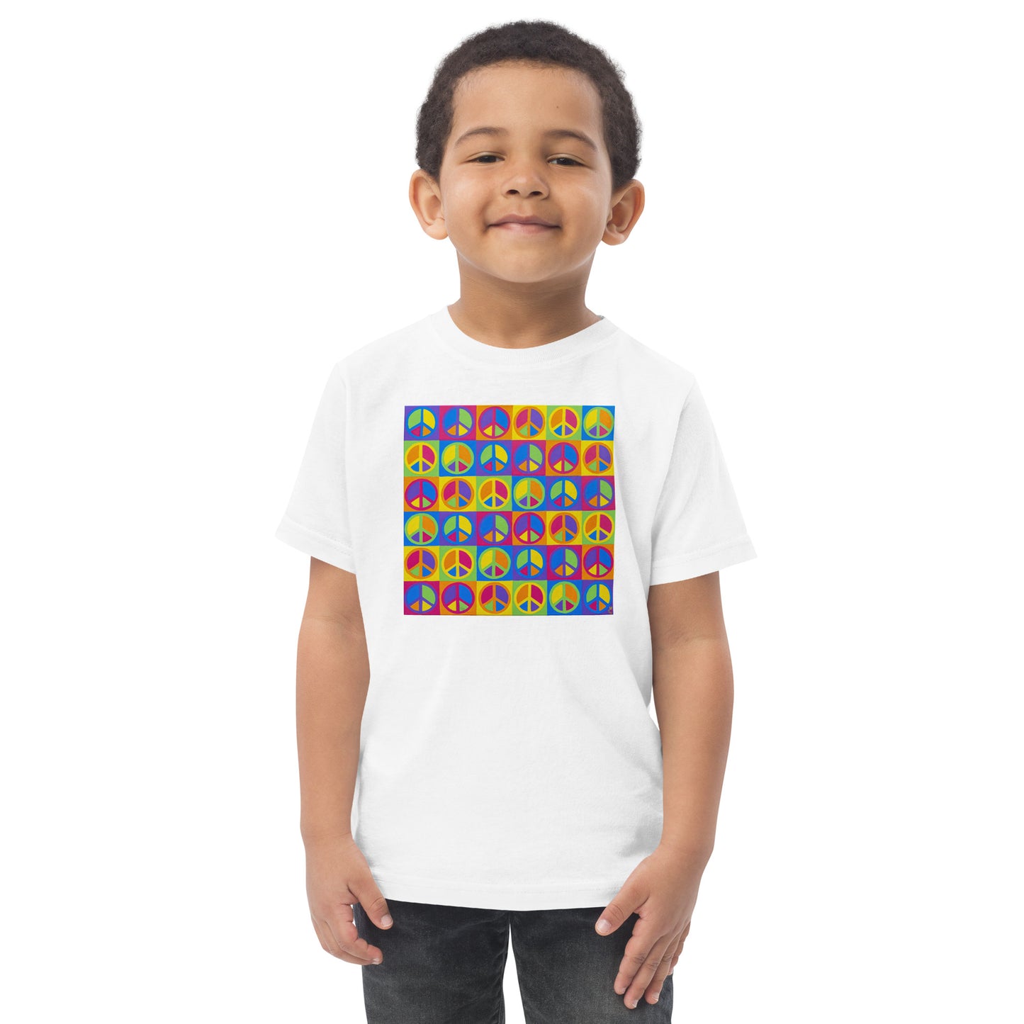 Peace Squared - Toddler jersey t-shirt